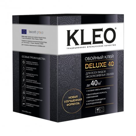 Клей обойный KLEO DELUXE 40 для экслюзивных обоев сыпучий